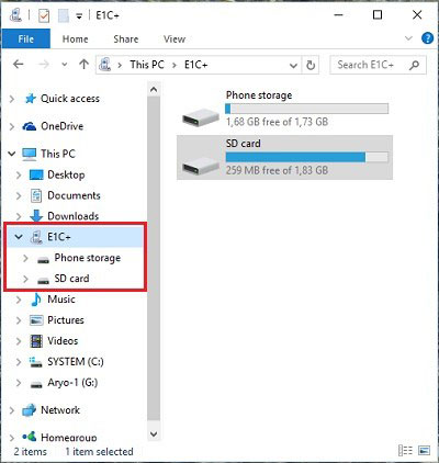 mobile to pc file transfer-go to the computer location